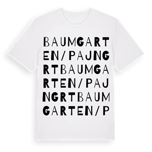 Baumgarten/Pajngrt ordlek t-shirt – ekologisk bomull t-shirt från Pinshirt