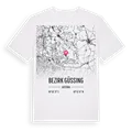 Bezirk Güssing karta t-shirt
