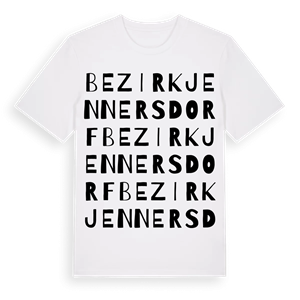Bezirk Jennersdorf ordlek t-shirt – ekologisk bomull t-shirt från Pinshirt