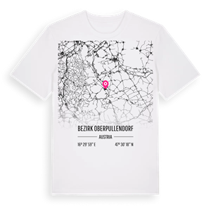 Bezirk Oberpullendorf karta t-shirt – ekologisk bomull t-shirt från Pinshirt