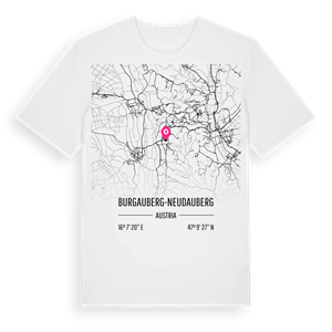 Burgauberg-Neudauberg karta t-shirt – ekologisk bomull t-shirt från Pinshirt