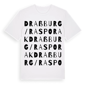 Draßburg/Rasporak ordlek t-shirt – ekologisk bomull t-shirt från Pinshirt