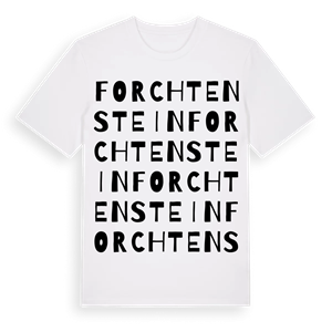 Forchtenstein ordlek t-shirt – ekologisk bomull t-shirt från Pinshirt