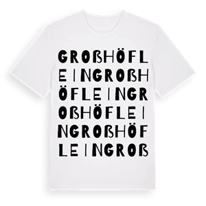 Großhöflein ordlek t-shirt – ekologisk bomull t-shirt från Pinshirt