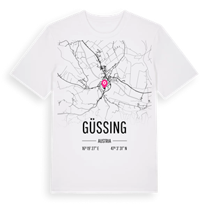 Güssing karta t-shirt – ekologisk bomull t-shirt från Pinshirt