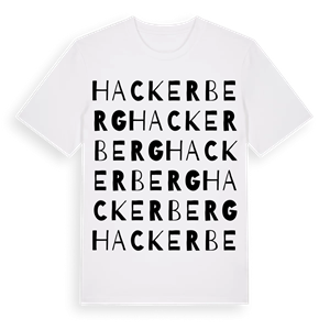 Hackerberg ordlek t-shirt – ekologisk bomull t-shirt från Pinshirt