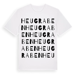 Heugraben ordlek t-shirt – ekologisk bomull t-shirt från Pinshirt