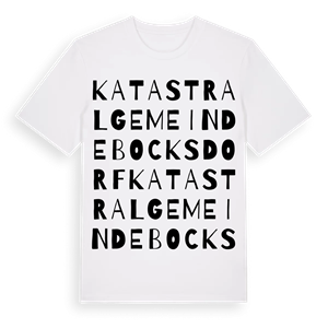 Katastralgemeinde Bocksdorf ordlek t-shirt – ekologisk bomull t-shirt från Pinshirt