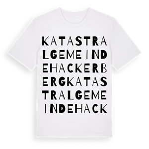 Katastralgemeinde Hackerberg ordlek t-shirt – ekologisk bomull t-shirt från Pinshirt