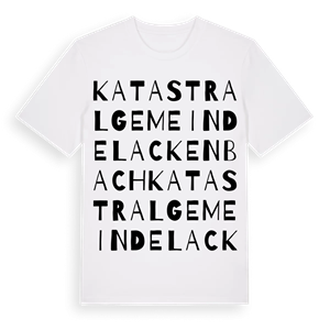 Katastralgemeinde Lackenbach ordlek t-shirt – ekologisk bomull t-shirt från Pinshirt