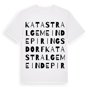 Katastralgemeinde Piringsdorf ordlek t-shirt – ekologisk bomull t-shirt från Pinshirt