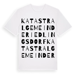 Katastralgemeinde Riedlingsdorf ordlek t-shirt – ekologisk bomull t-shirt från Pinshirt