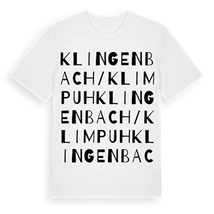 Klingenbach/Klimpuh ordlek t-shirt – ekologisk bomull t-shirt från Pinshirt