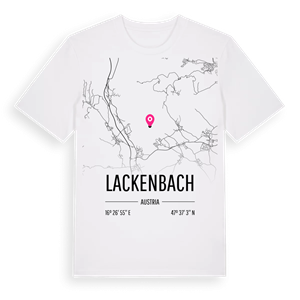 Lackenbach karta t-shirt – ekologisk bomull t-shirt från Pinshirt