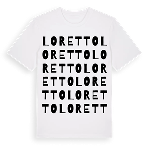 Loretto ordlek t-shirt – ekologisk bomull t-shirt från Pinshirt