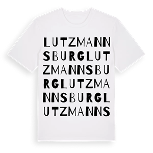 Lutzmannsburg ordlek t-shirt – ekologisk bomull t-shirt från Pinshirt