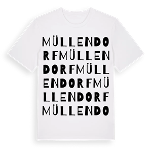 Müllendorf ordlek t-shirt – ekologisk bomull t-shirt från Pinshirt