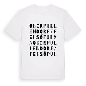 Oberpullendorf/Felsőpulya ordlek t-shirt – ekologisk bomull t-shirt från Pinshirt