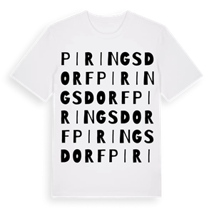 Piringsdorf ordlek t-shirt – ekologisk bomull t-shirt från Pinshirt