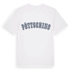 Pöttsching college t-shirt – ekologisk bomull t-shirt från Pinshirt