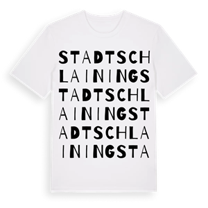 Stadtschlaining ordlek t-shirt – ekologisk bomull t-shirt från Pinshirt