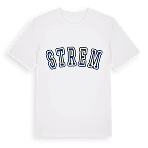 Strem college t-shirt – ekologisk bomull t-shirt från Pinshirt
