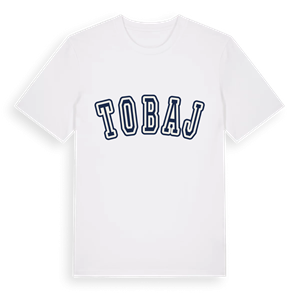 Tobaj college t-shirt – ekologisk bomull t-shirt från Pinshirt