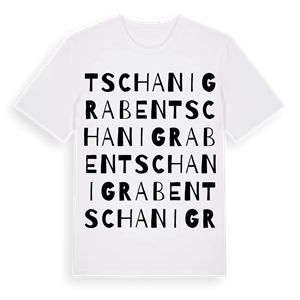 Tschanigraben ordlek t-shirt – ekologisk bomull t-shirt från Pinshirt
