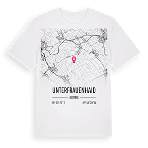 Unterfrauenhaid karta t-shirt – ekologisk bomull t-shirt från Pinshirt
