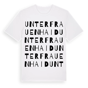 Unterfrauenhaid ordlek t-shirt – ekologisk bomull t-shirt från Pinshirt