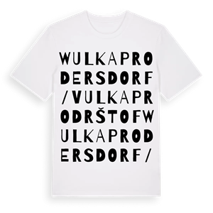 Wulkaprodersdorf/Vulkaprodrštof ordlek t-shirt – ekologisk bomull t-shirt från Pinshirt