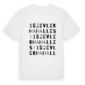 152 Evler Mahallesi ordlek t-shirt – ekologisk bomull t-shirt från Pinshirt