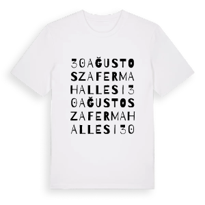 30 Ağustos Zafer Mahallesi ordlek t-shirt – ekologisk bomull t-shirt från Pinshirt