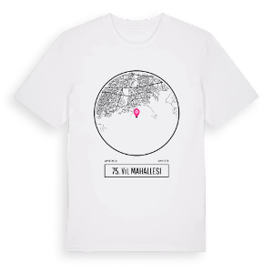 75. Yıl Mahallesi t-shirt – ekologisk bomull t-shirt från Pinshirt