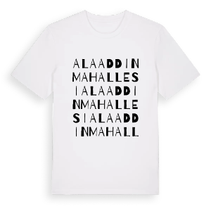 Alaaddin Mahallesi ordlek t-shirt – ekologisk bomull t-shirt från Pinshirt