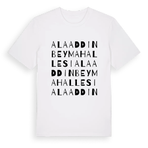 Alaaddinbey Mahallesi ordlek t-shirt – ekologisk bomull t-shirt från Pinshirt