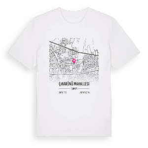 Çınarönü Mahallesi karta t-shirt – ekologisk bomull t-shirt från Pinshirt