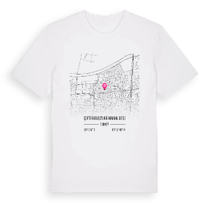 Çiftehavuzlar Mahallesi karta t-shirt – ekologisk bomull t-shirt från Pinshirt