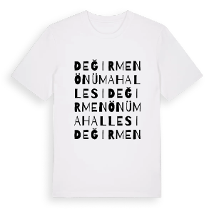 Değirmenönü Mahallesi ordlek t-shirt – ekologisk bomull t-shirt från Pinshirt