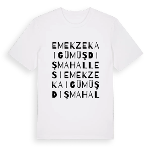 Emek Zekai Gümüşdiş Mahallesi ordlek t-shirt – ekologisk bomull t-shirt från Pinshirt