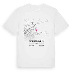Esentepe Mahallesi karta t-shirt – ekologisk bomull t-shirt från Pinshirt