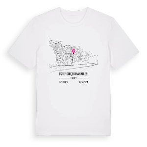 Eşref Dinçer Mahallesi karta t-shirt – ekologisk bomull t-shirt från Pinshirt