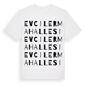 Evciler Mahallesi ordlek t-shirt – ekologisk bomull t-shirt från Pinshirt