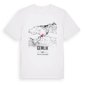 Gemlik karta t-shirt – ekologisk bomull t-shirt från Pinshirt