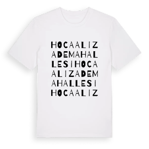 Hocaalizade Mahallesi ordlek t-shirt – ekologisk bomull t-shirt från Pinshirt