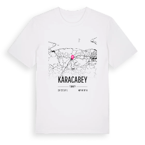 Karacabey karta t-shirt – ekologisk bomull t-shirt från Pinshirt
