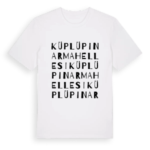 Küplüpınar Mahellesi ordlek t-shirt – ekologisk bomull t-shirt från Pinshirt