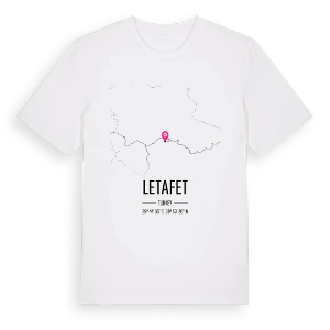 Letafet karta t-shirt – ekologisk bomull t-shirt från Pinshirt