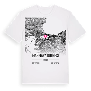 Marmara Bölgesi karta t-shirt – ekologisk bomull t-shirt från Pinshirt