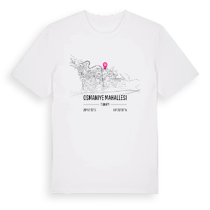 Osmaniye Mahallesi karta t-shirt – ekologisk bomull t-shirt från Pinshirt